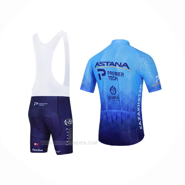 2021 Ropa Ciclismo Astana Azul Mangas Corta y Culotte Corto